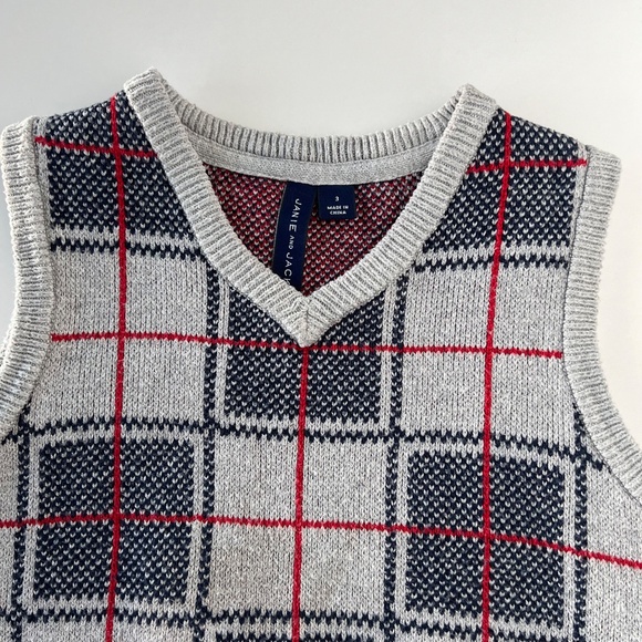 Janie and Jack Plaid Vest size 3 and 7 Matching Vests - Picture 5 of 11
